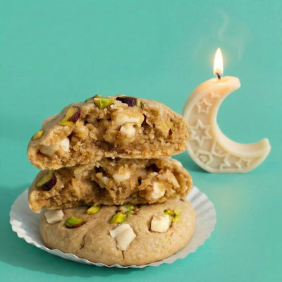 Vegan White Choc. Chip Pistachio Cookies